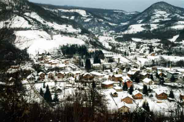 Pogled na Bakovice sa Bistrickog puta
